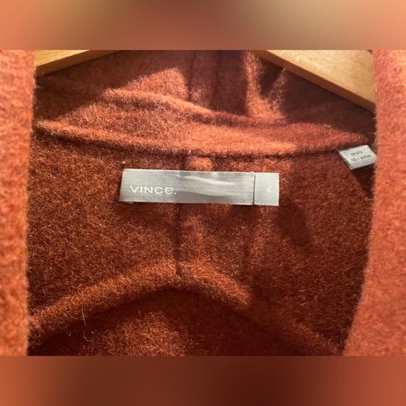 VINCE Luxe Oversized Wool Blanket Coat in Rust. Size XL. VGUC. - Picture 5 of 6